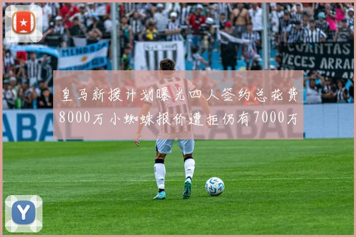 皇马新援计划曝光四人签约总花费8000万小蜘蛛报价遭拒仍有7000万预算